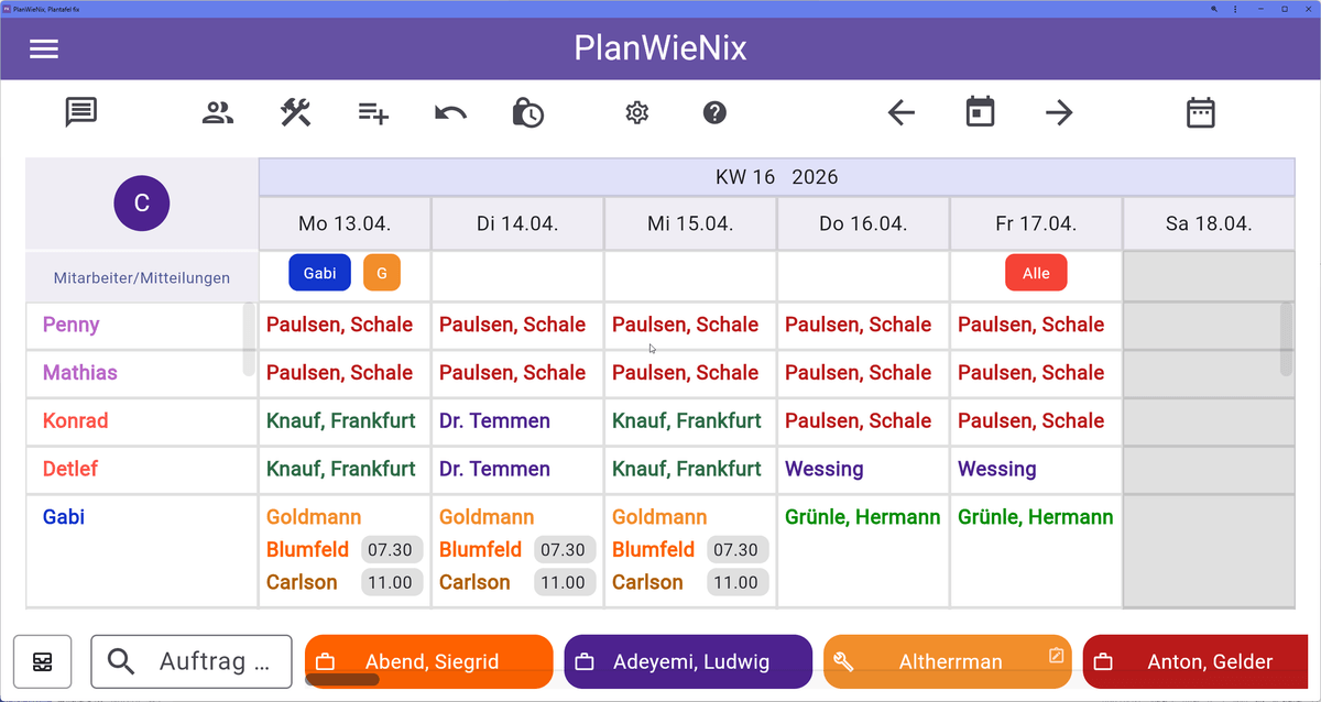 Plan Fox App - Detaillierter Screenshot